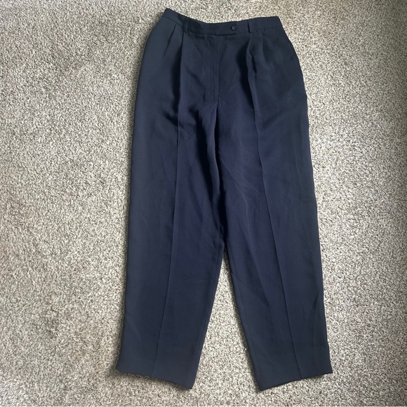 Emma James Navy Blue Trousers Office Business Casual Formal 12 - Picture 1 of 6